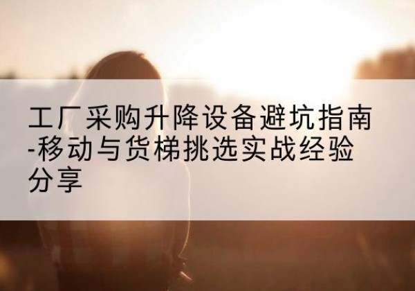 双柏移动式升降机怎么选-工厂采购升降设备避坑指南-移动与货梯挑选实战经验分享