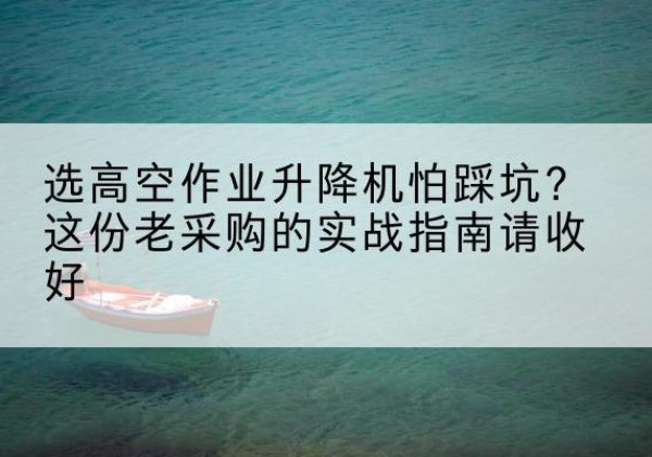双柏高空作业升降机厂家推荐-选高空作业升降机怕踩坑？这份老采购的实战指南请收好